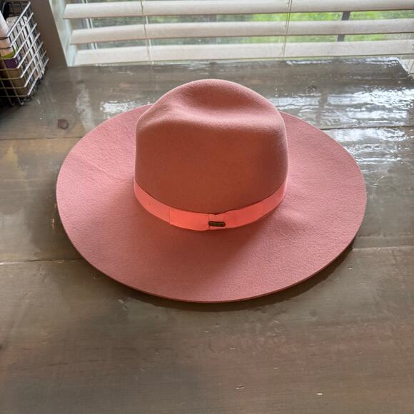 San Diego Hat Company Pink Wool Felt Fedora Gaga Joanne Sz O/S NWT - Picture 3 of 13